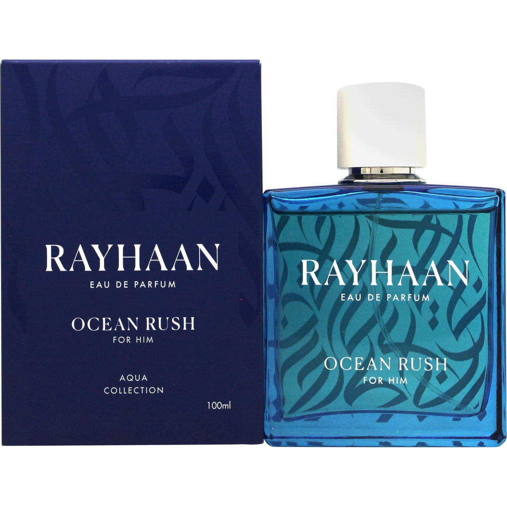 Rayhaan Ocean Rush Eau de Parfum for Men, 3.4 Ounce