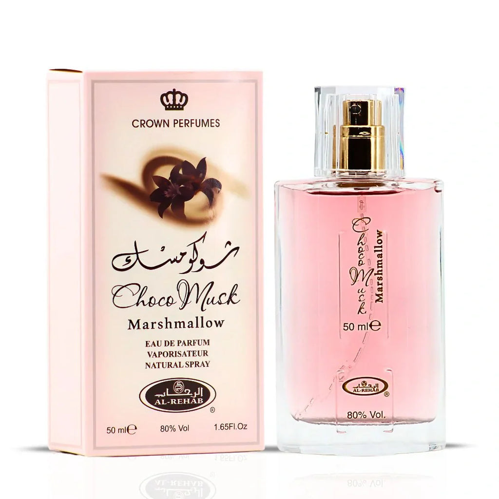 Al-Rehab Choco Musk Marshmallow Eau de Parfum Spray for Women, 1.65 Ounce
