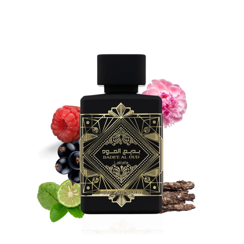 Lattafa Bade'e Al Oud for Glory for Unisex Eau de Parfum Spray, 3.4 Ounce