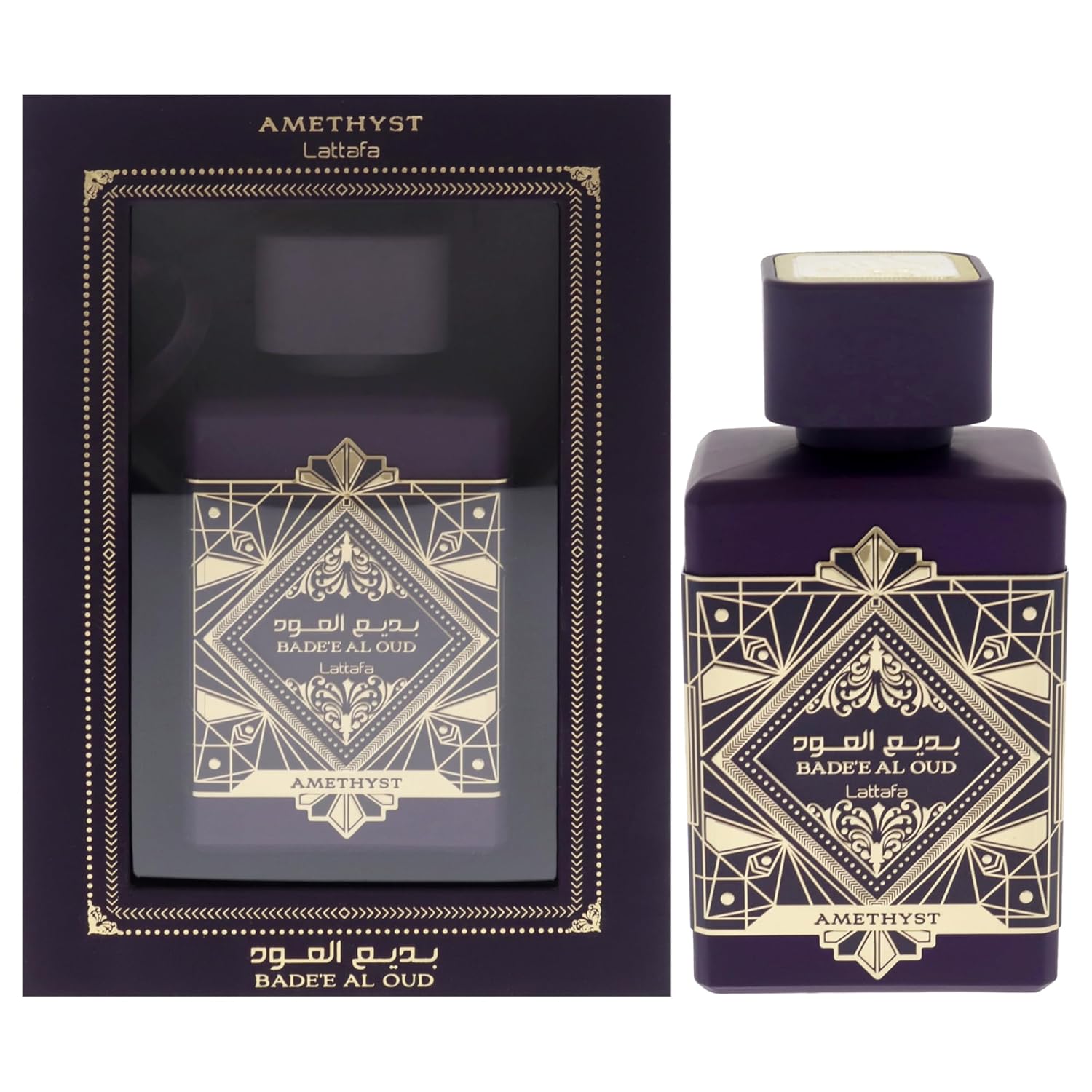 Lattafa Bade'e Al Oud for Glory for Unisex Eau de Parfum Spray, 3.4 Ounce