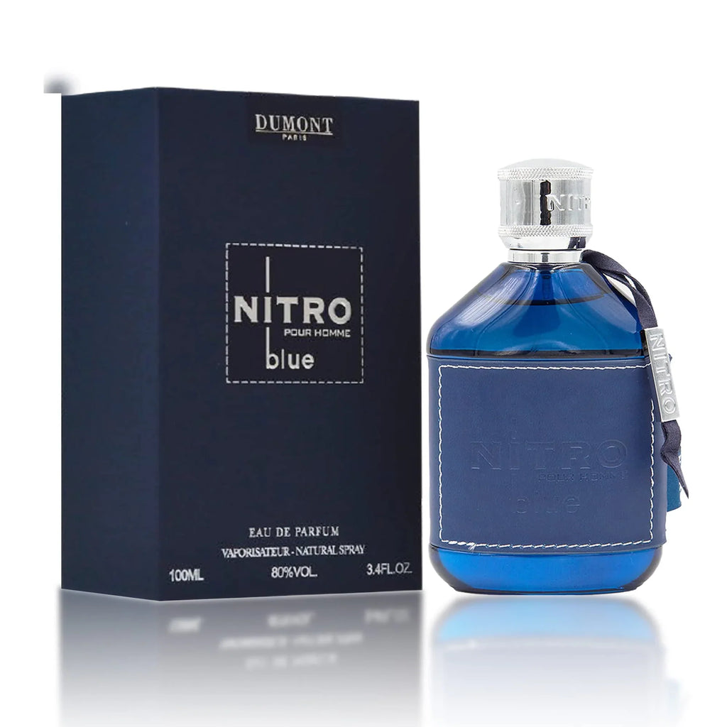 Dumont Nitro Blue for Men Eau De Parfum Spray, 3.4 Ounce