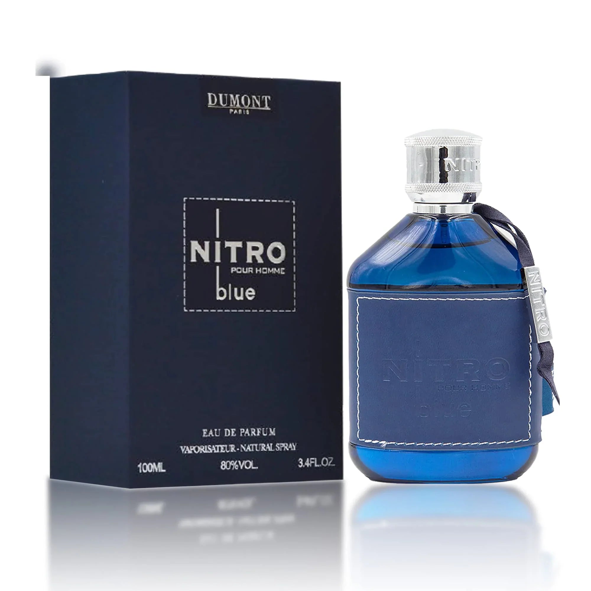 Dumont Nitro Blue for Men Eau De Parfum Spray, 3.4 Ounce