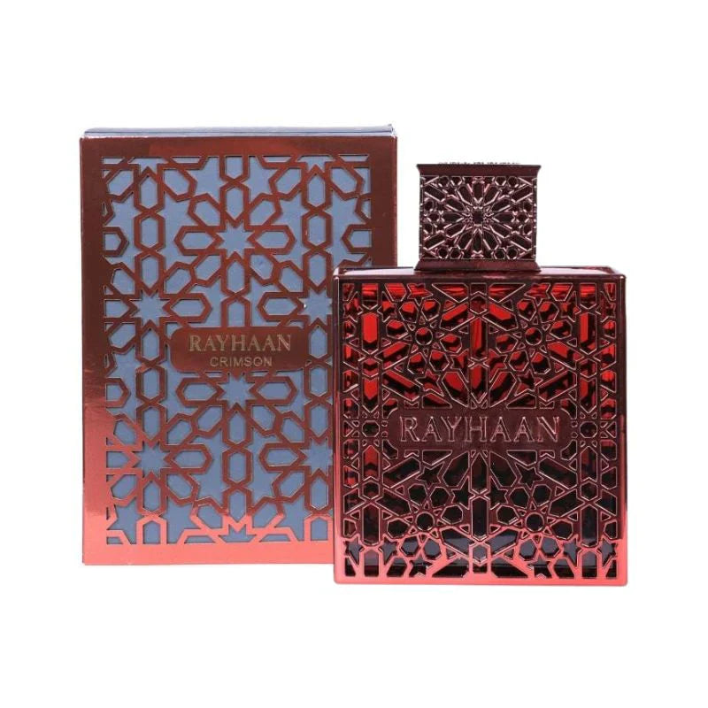 Rayhaan Crimson Eau de Parfum Spray for Unisex,3.4 Ounce