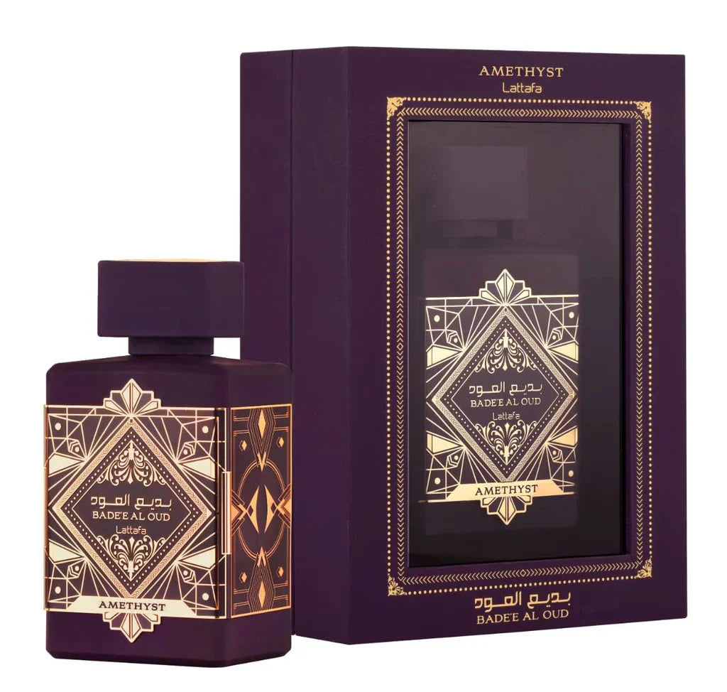 Lattafa Bade'e Al Oud Amethyst for Unisex Eau de Parfum Spray, 3.4 Ounce