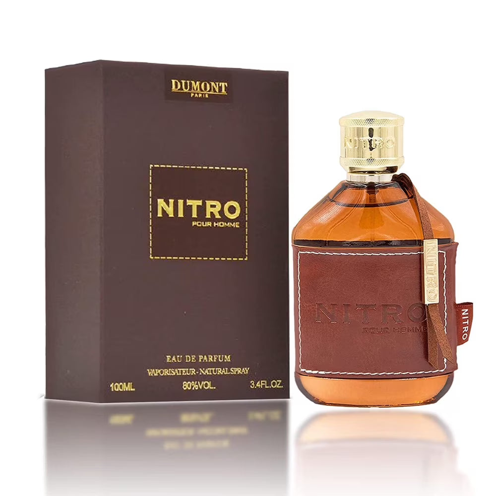 Dumont Nitro Pour Homme for Men Eau De Parfum Spray, 3.4 Ounce