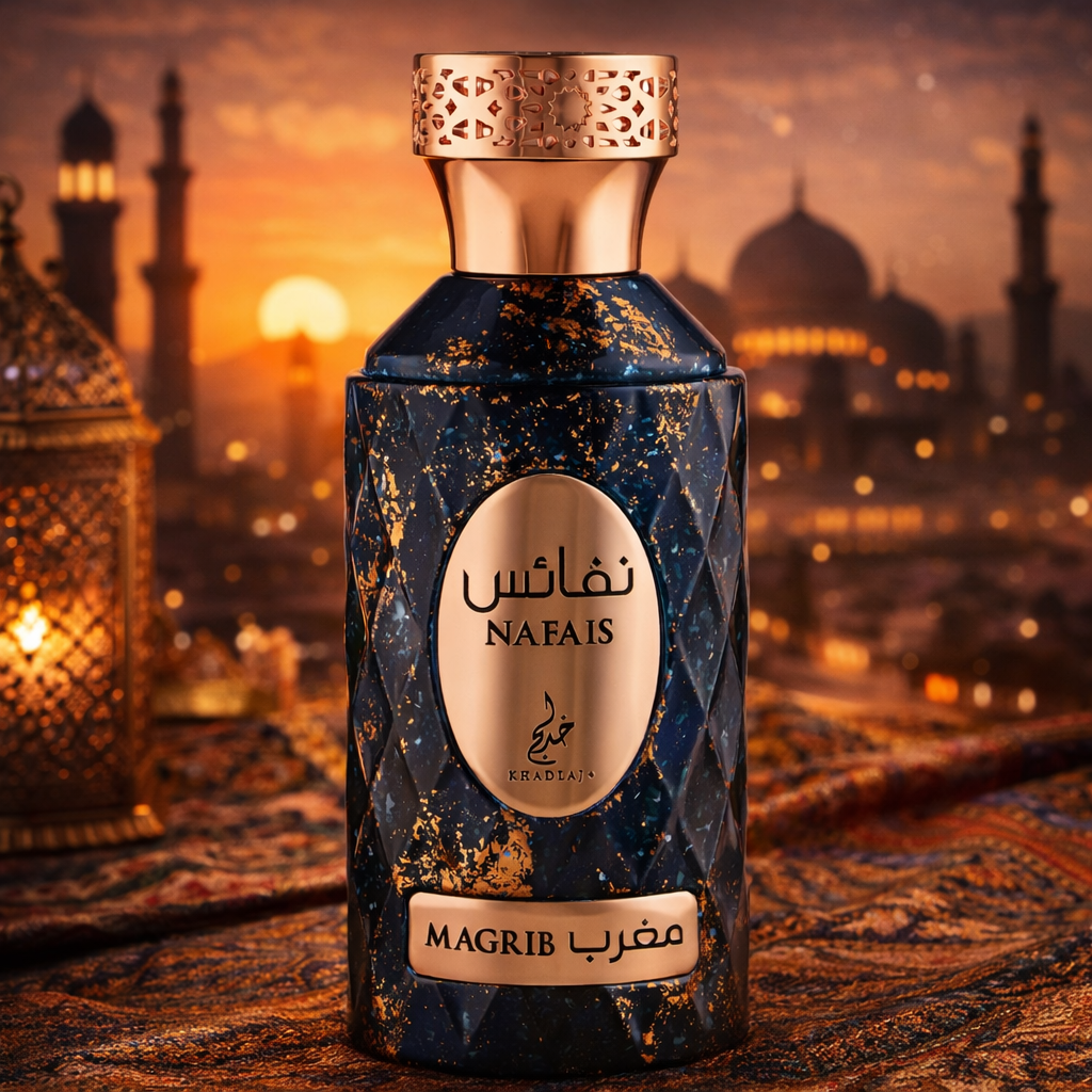 Khadlaj Nafais Magrib Eau de Parfum Spray for Unisex, 3.4 Ounce