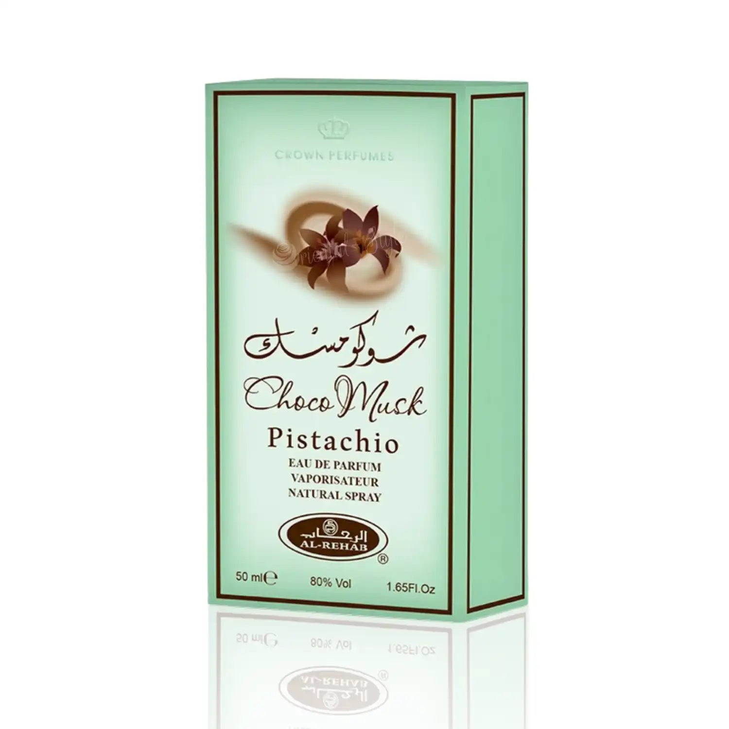 Al-Rehab Choco Musk Pistachio Eau de Parfum Spray for Women, 1.65 Ounce
