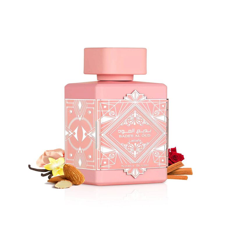 Lattafa Bade'e Al Oud Noble Blush for Unisex Eau de Parfum Spray, 3.4 Ounce